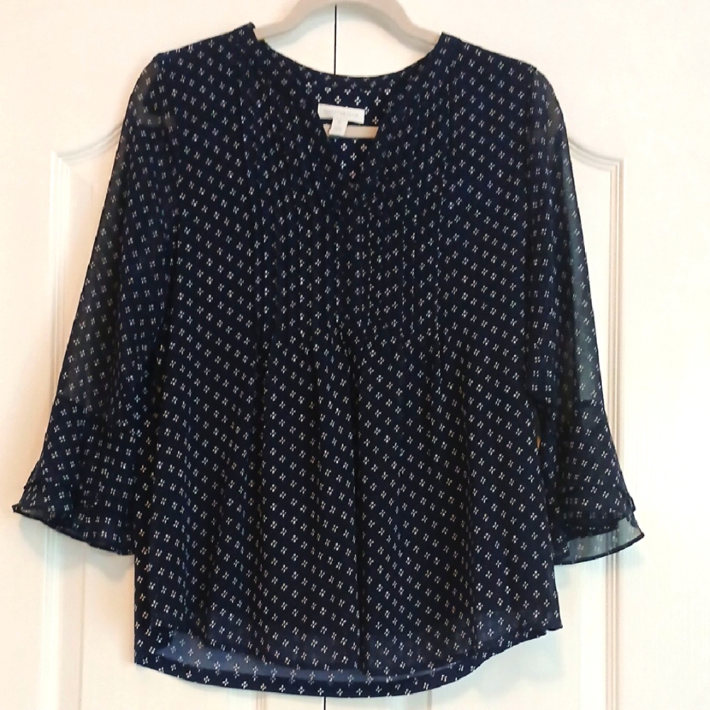 Charter Club Pintuck Blouse Petite Large